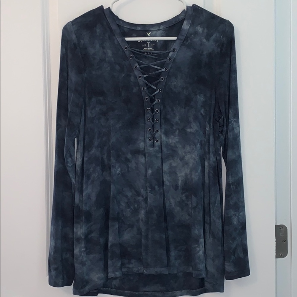 Blue Tye-Dye Long Sleeve